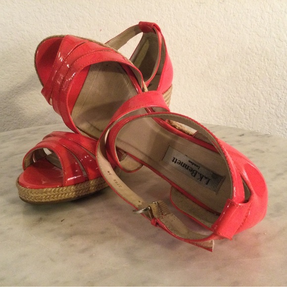 L. K. Bennett London Coral Wedge Sandals - Picture 10 of 16
